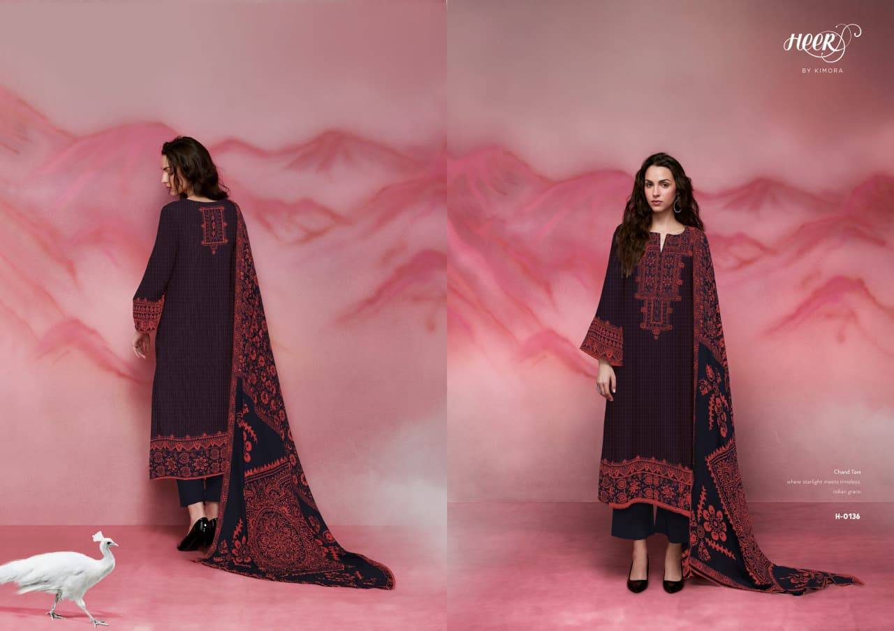 CHAND TARE VOL 2 By Kimora suit 0131 To 0136 Series Stylish Beautiful Colourful Muslin Dresses At Wholesale Price